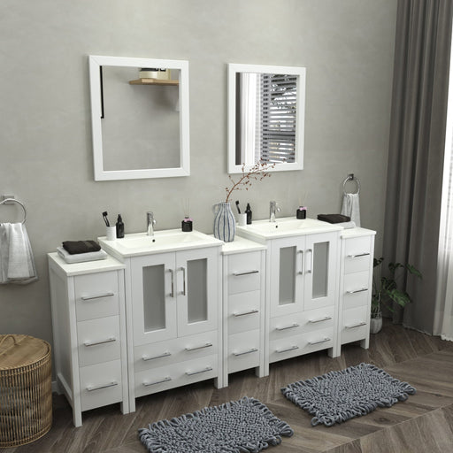 Brescia 84" Double Sink Bathroom Vanity Combo Set - HomeBeyond