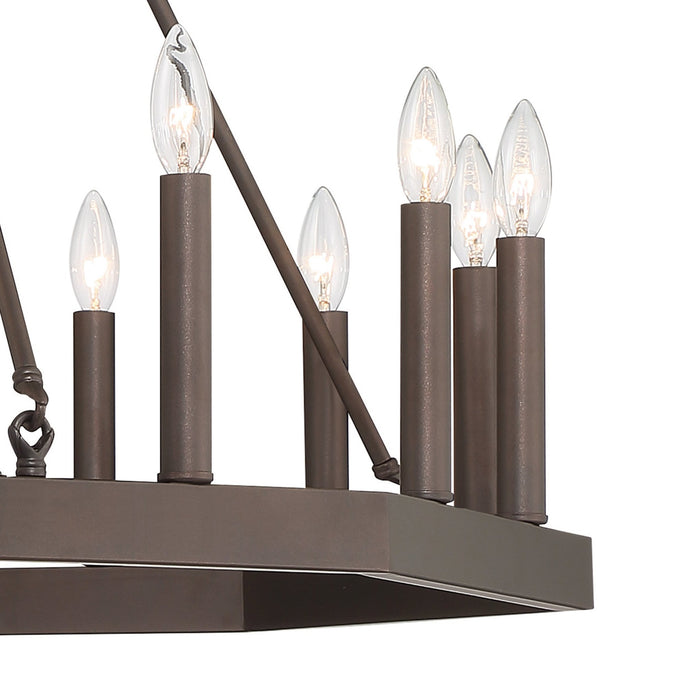 Farmhouse Vintage 16 Lights Wagon Wheel Chandelier Lighting - HomeBeyond