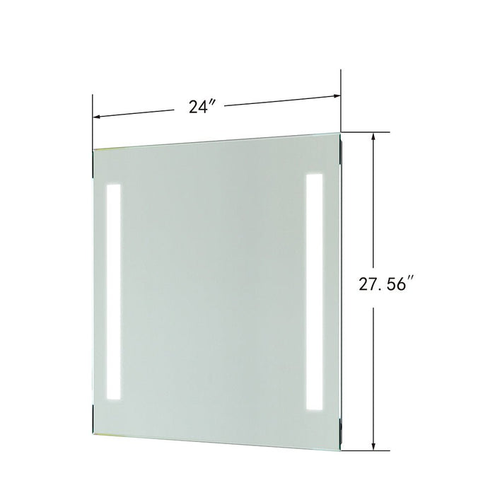 Large LED Lighted Bathroom Vanity Wall Mirror with Rock Switch - HomeBeyond