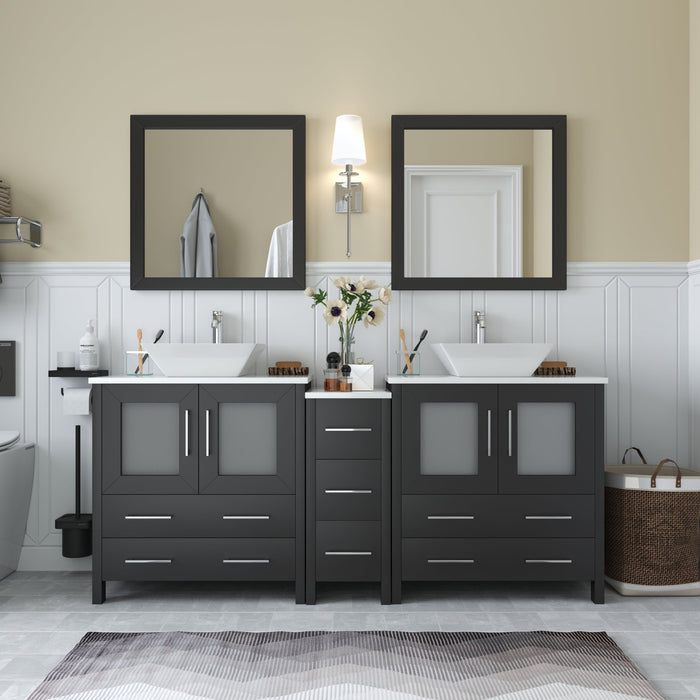 Ravenna 72" Double Sink Bathroom Vanity Combo Set - HomeBeyond