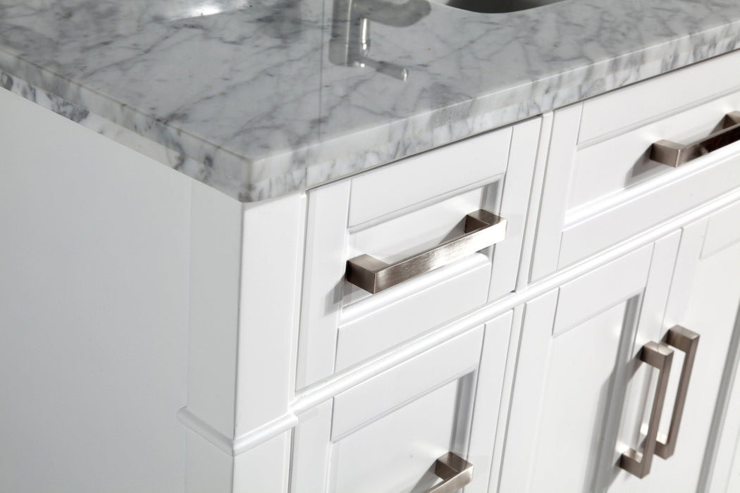Savona 48" Single Sink Bathroom Vanity Set Carrara Marble Stone Top - HomeBeyond