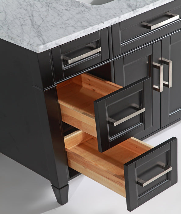 Savona 48" Single Sink Bathroom Vanity Set Carrara Marble Stone Top - HomeBeyond