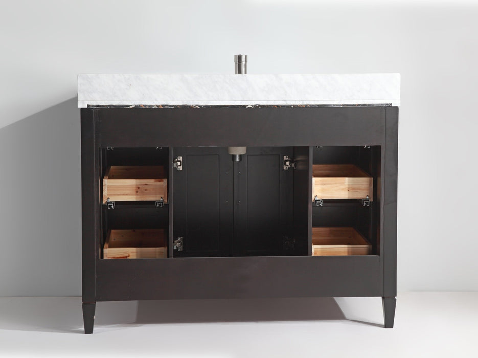 Savona 48" Single Sink Bathroom Vanity Set Carrara Marble Stone Top - HomeBeyond