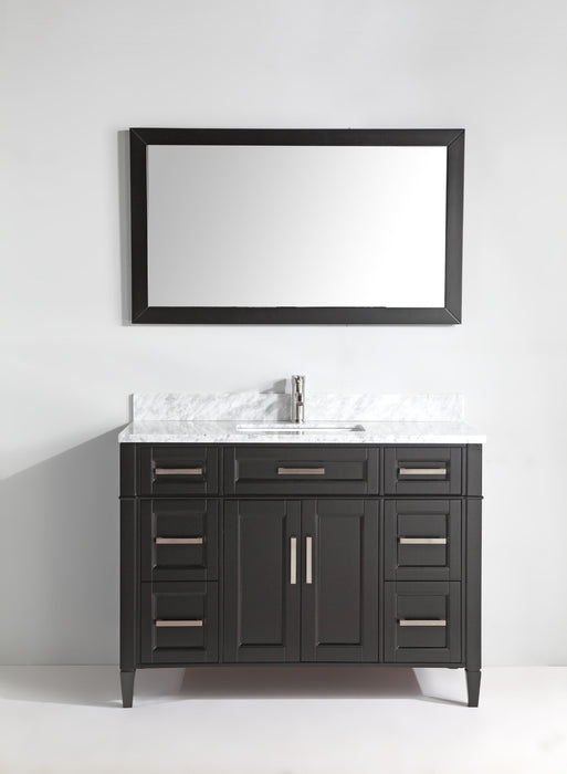 Savona 48" Single Sink Bathroom Vanity Set Carrara Marble Stone Top - HomeBeyond