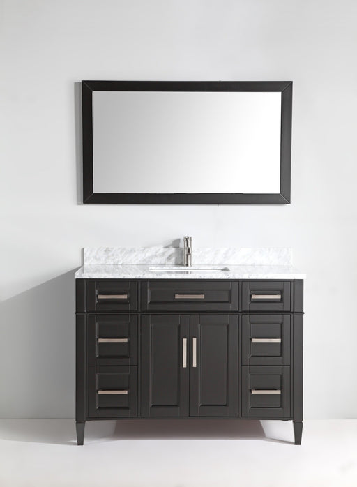 Savona 60" Single Sink Bathroom Vanity Set Carrara Marble Stone Top - HomeBeyond