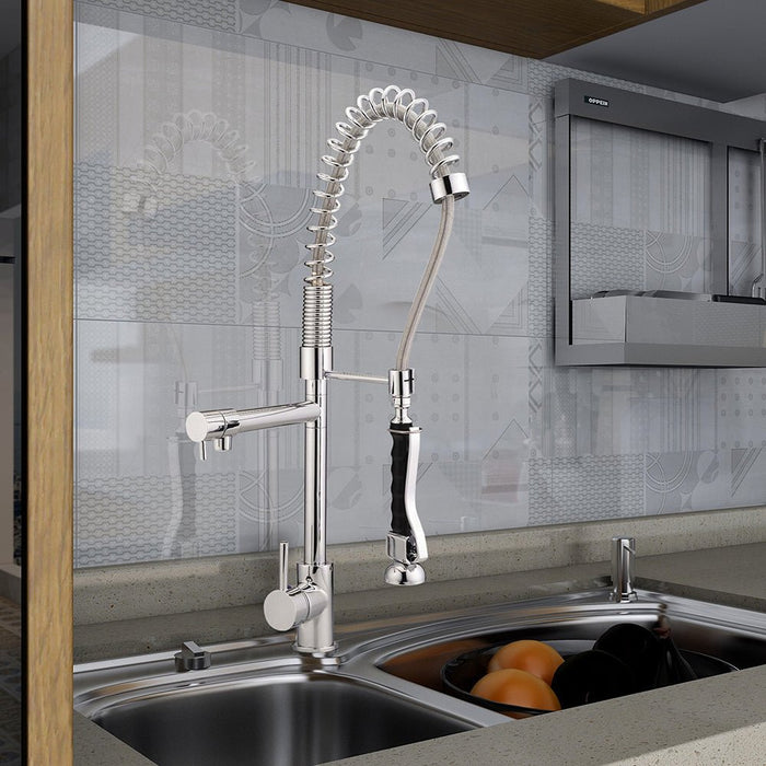 Single-handle high arc pull-down kitchen faucet VA88501B3 - HomeBeyond