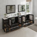 108" Double Sink Modern Bathroom Vanity Set with Ceramic Top & Two Free Mirrors – Large Storage Cabinet with 13 Drawers VA3036-108 - HomeBeyond