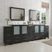 108" Double Sink Modern Bathroom Vanity Set with Ceramic Top & Two Free Mirrors – Large Storage Cabinet with 13 Drawers VA3036-108 - HomeBeyond