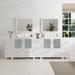 108" Double Sink Modern Bathroom Vanity Set with Ceramic Top & Two Free Mirrors – Large Storage Cabinet with 13 Drawers VA3036-108 - HomeBeyond