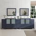 108" Double Sink Modern Bathroom Vanity Set with Ceramic Top & Two Free Mirrors – Large Storage Cabinet with 13 Drawers VA3036-108 - HomeBeyond