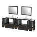 108" Double Sink Modern Bathroom Vanity Set with Ceramic Top & Two Free Mirrors – Large Storage Cabinet with 13 Drawers VA3036-108 - HomeBeyond