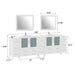 108" Double Sink Modern Bathroom Vanity Set with Ceramic Top & Two Free Mirrors – Large Storage Cabinet with 13 Drawers VA3036-108 - HomeBeyond