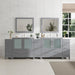 108" Double Sink Modern Bathroom Vanity Set with Ceramic Top & Two Free Mirrors – Large Storage Cabinet with 13 Drawers VA3036-108 - HomeBeyond