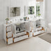 108" Double Sink Modern Bathroom Vanity Set with Ceramic Top & Two Free Mirrors – Large Storage Cabinet with 13 Drawers VA3036-108 - HomeBeyond