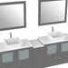 108" Double Sink Modern Bathroom Vanity Set with White Engineered Marble Top & Free Mirrors – Large Storage Cabinet with 13 Drawers VA3136-108 - HomeBeyond