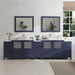 108" Double Sink Modern Bathroom Vanity Set with White Engineered Marble Top & Free Mirrors – Large Storage Cabinet with 13 Drawers VA3136-108 - HomeBeyond