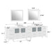 108" Double Sink Modern Bathroom Vanity Set with White Engineered Marble Top & Free Mirrors – Large Storage Cabinet with 13 Drawers VA3136-108 - HomeBeyond