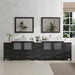 108" Double Sink Modern Bathroom Vanity Set with White Engineered Marble Top & Free Mirrors – Large Storage Cabinet with 13 Drawers VA3136-108 - HomeBeyond