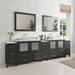 108" Double Sink Modern Bathroom Vanity Set with White Engineered Marble Top & Free Mirrors – Large Storage Cabinet with 13 Drawers VA3136-108 - HomeBeyond
