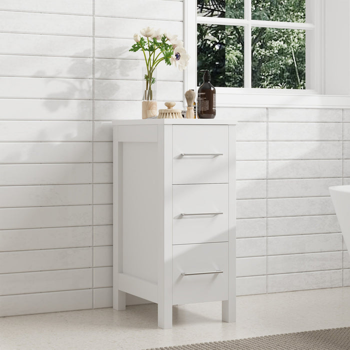 12" Bathroom Cabinet 3 Drawer Side Storage Organizer - HomeBeyond