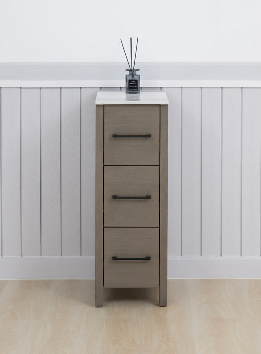 12" Bathroom Cabinet 3 Drawer Side Storage Organizer - HomeBeyond