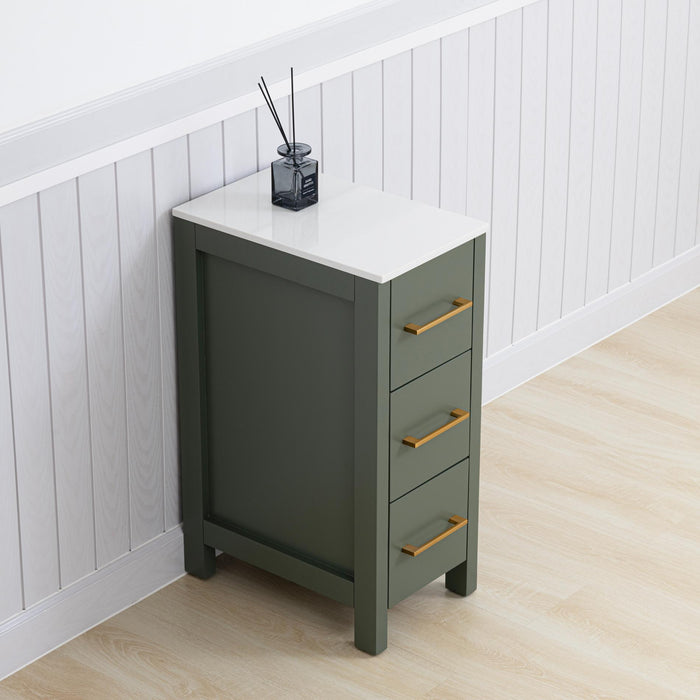 12" Bathroom Cabinet 3 Drawer Side Storage Organizer - HomeBeyond