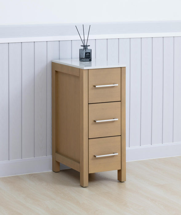12" Bathroom Cabinet 3 Drawer Side Storage Organizer - HomeBeyond