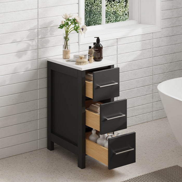12" Bathroom Cabinet 3 Drawer Side Storage Organizer - HomeBeyond