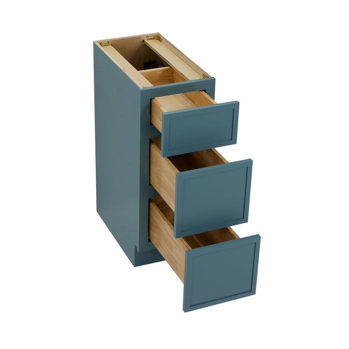 12" Birch Plywood Freestanding Single Base 3 Drawers Storage Cabinet - HomeBeyond