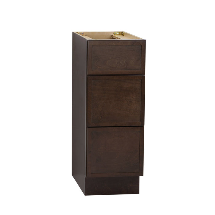 12" Birch Plywood Freestanding Single Base 3 Drawers Storage Cabinet - HomeBeyond