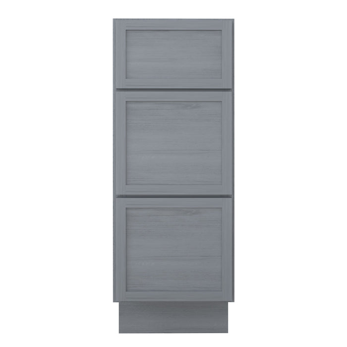 12" Birch Plywood Freestanding Single Base 3 Drawers Storage Cabinet - HomeBeyond