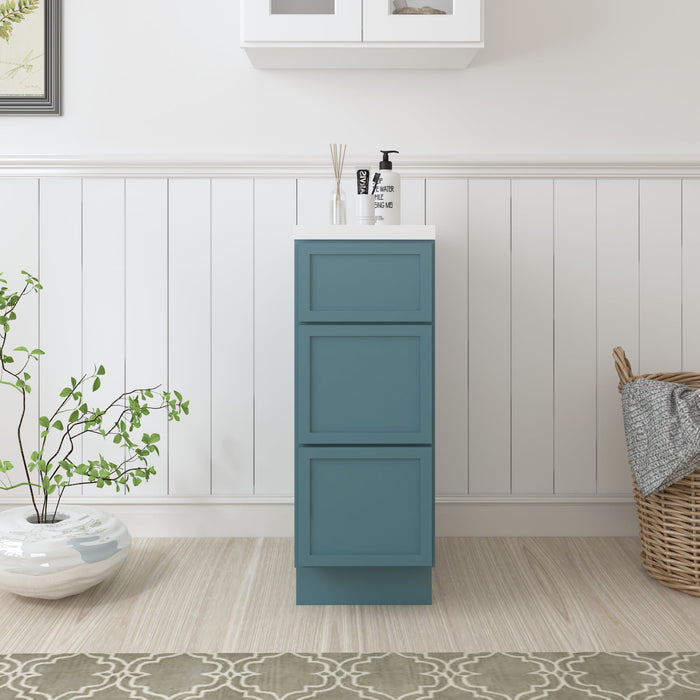 12" Birch Plywood Freestanding Single Base 3 Drawers Storage Cabinet - HomeBeyond