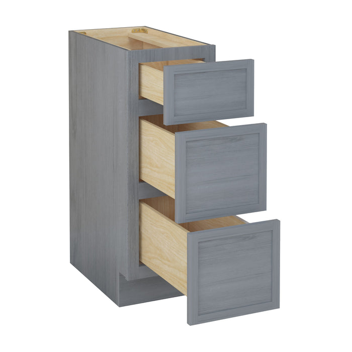 12" Birch Plywood Freestanding Single Base 3 Drawers Storage Cabinet - HomeBeyond