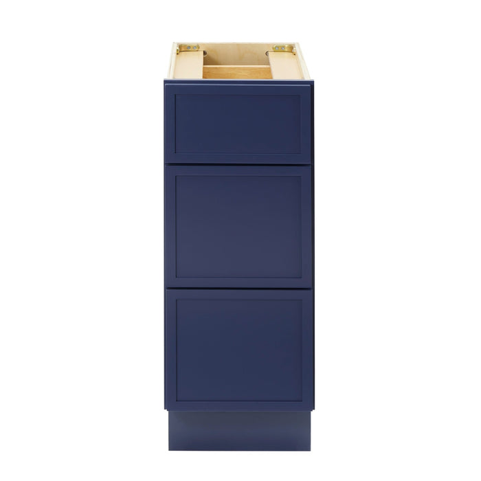 12" Birch Plywood Freestanding Single Base 3 Drawers Storage Cabinet - HomeBeyond