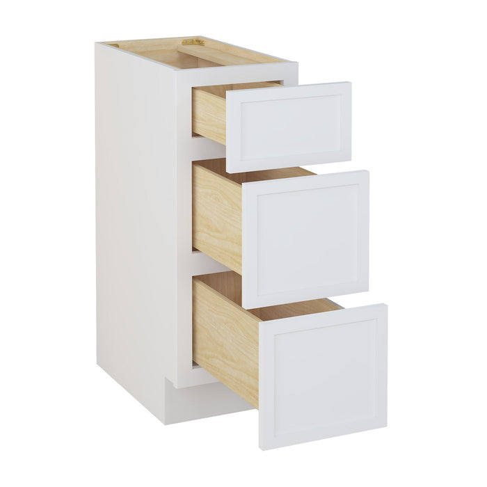 12" Birch Plywood Freestanding Single Base 3 Drawers Storage Cabinet - HomeBeyond
