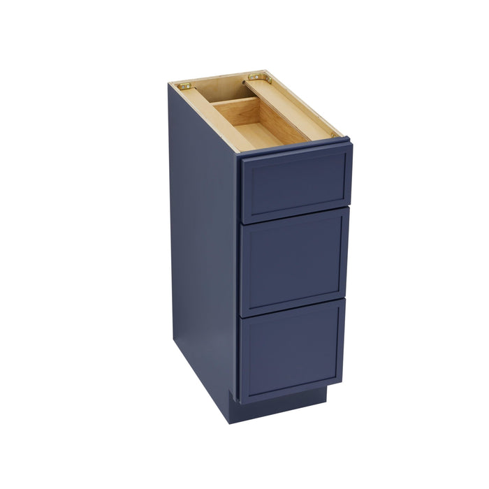 12" Birch Plywood Freestanding Single Base 3 Drawers Storage Cabinet - HomeBeyond