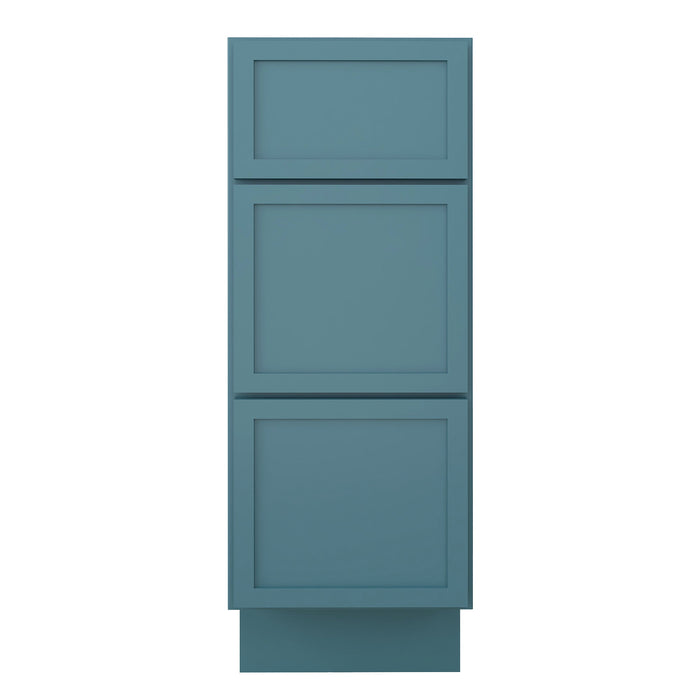 12" Birch Plywood Freestanding Single Base 3 Drawers Storage Cabinet - HomeBeyond