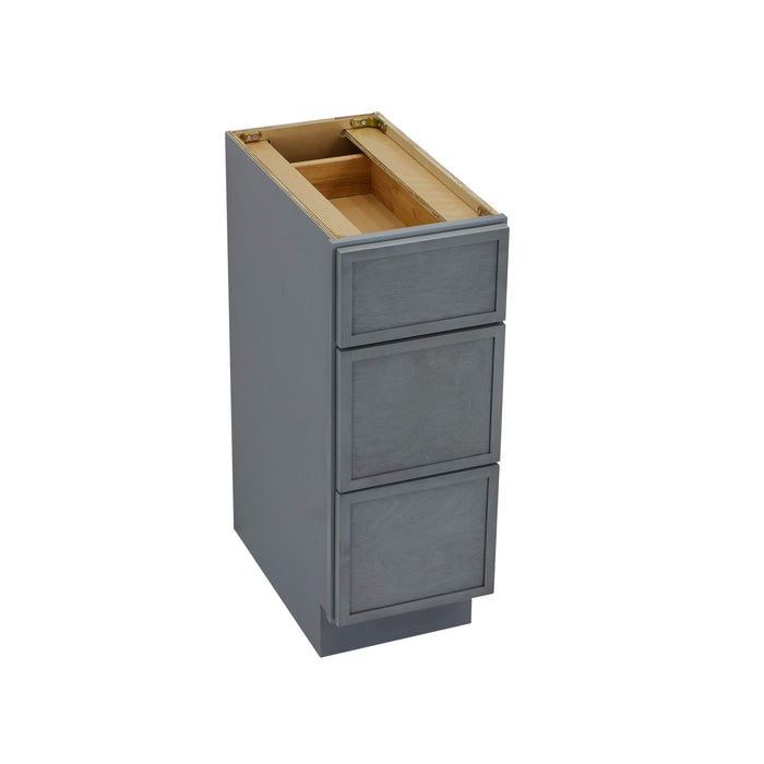 12" Birch Plywood Freestanding Single Base 3 Drawers Storage Cabinet - HomeBeyond
