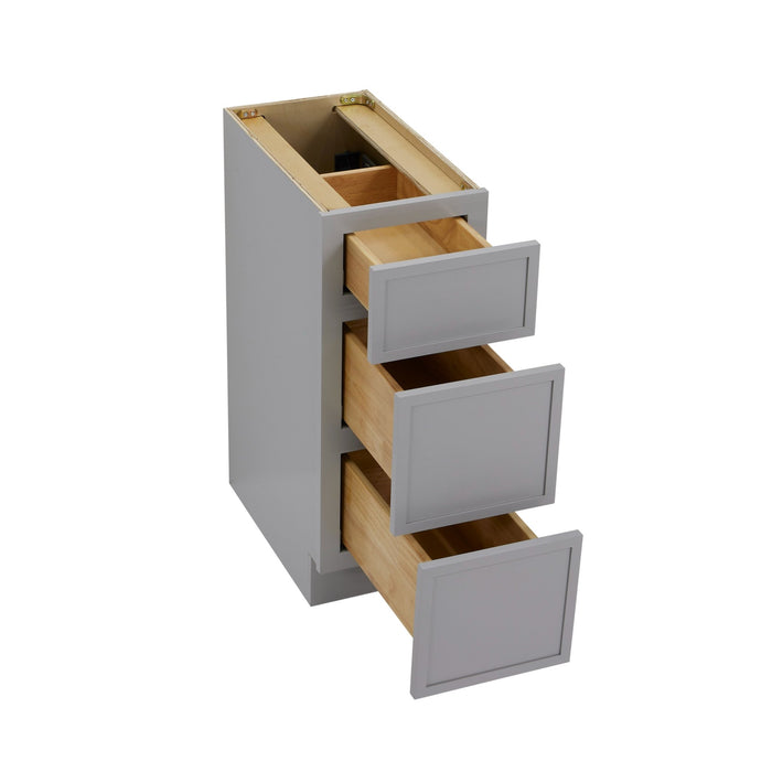 12" Birch Plywood Freestanding Single Base 3 Drawers Storage Cabinet - HomeBeyond