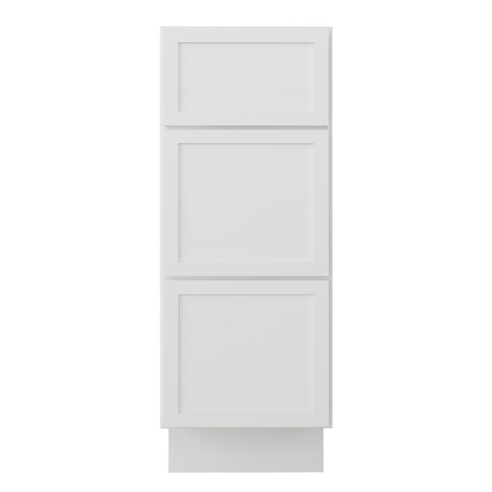12" Birch Plywood Freestanding Single Base 3 Drawers Storage Cabinet - HomeBeyond
