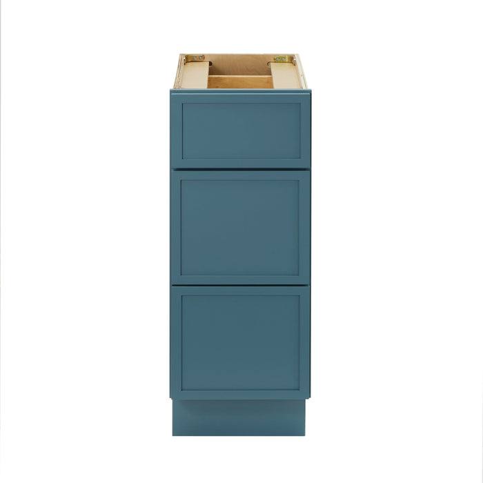 12" Birch Plywood Freestanding Single Base 3 Drawers Storage Cabinet - HomeBeyond
