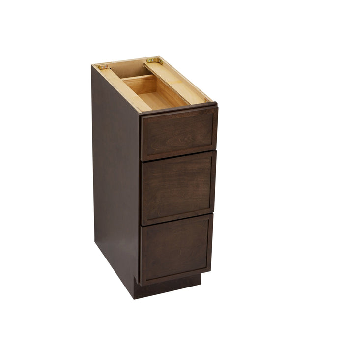 12" Birch Plywood Freestanding Single Base 3 Drawers Storage Cabinet - HomeBeyond