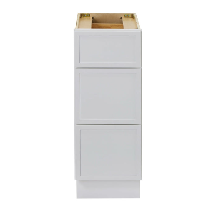 12" Birch Plywood Freestanding Single Base 3 Drawers Storage Cabinet - HomeBeyond