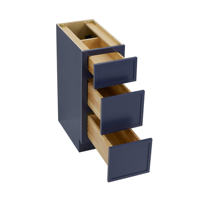12" Birch Plywood Freestanding Single Base 3 Drawers Storage Cabinet - HomeBeyond