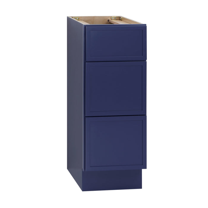 12" Birch Plywood Freestanding Single Base 3 Drawers Storage Cabinet - HomeBeyond
