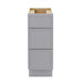 12" Birch Plywood Freestanding Single Base 3 Drawers Storage Cabinet - HomeBeyond
