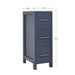 12" Modern Bathroom Side Cabinet with 3 Drawers – Freestanding Storage Organizer VA3012 - HomeBeyond