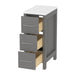 12" Modern Bathroom Side Storage Cabinet with 3 Drawers – Compact Organizer for Small Spaces VA3112 - HomeBeyond
