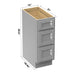 12" Modern Freestanding Oak Plywood Bathroom Vanity Base Only – Compact Side Storage Cabinet with 3 Soft-Closing Drawers VA40123 - HomeBeyond