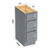 12" Modern Freestanding Oak Plywood Bathroom Vanity Base Only – Compact Side Storage Cabinet with 3 Soft-Closing Drawers VA40123 - HomeBeyond